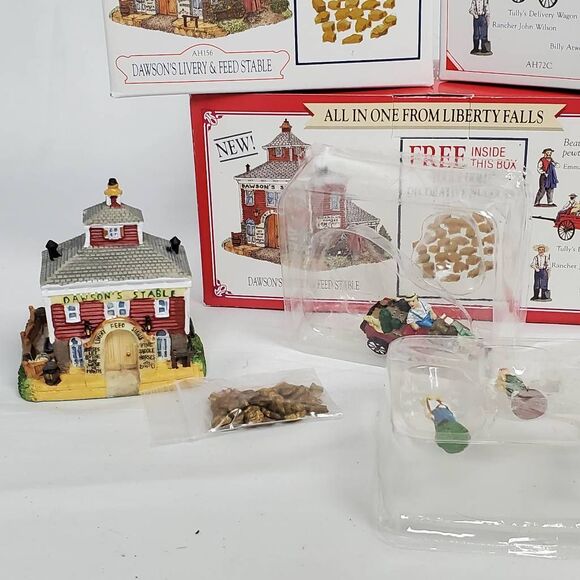 Liberty Falls Dawson’s Livery & Feed Stable AH166 Figurine w/ Box - Picture 2 of 5